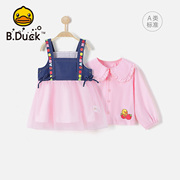 婴幼儿bduckbaby系列小黄鸭童装女宝宝，纯棉连衣裙卡通裙子