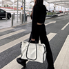 短途旅行包女轻便手提斜挎大包包防泼水白色简约运动欧美时尚健身