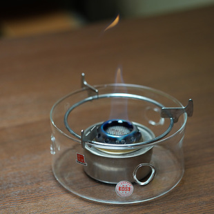 一屋窑耐热玻璃酒精灯底座加热烧水泡，茶壶保温底座煮茶器酒精茶炉