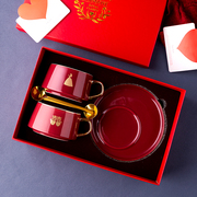 轻奢陶瓷咖啡杯套装高档精致下午茶茶具欧式结婚情侣杯子新婚礼物