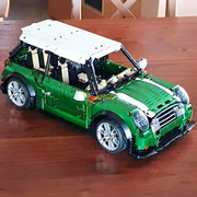 中国积木科技宝马minicooper遥控汽车模型男孩，拼装玩具拼图拼搭