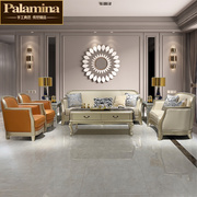 美式轻奢真皮沙发组合欧式实木直排现代简约简欧客厅家具整装