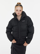 guukahero黑色短款棉服，女加厚保暖棉衣外套，冬季小个子登山面包服