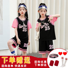 儿童篮球服套装女童短袖运动服