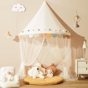 儿童帐篷室内游戏屋读书角，玩具屋装饰布置公主，房床头全棉壁挂幔帐