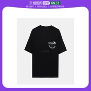 韩国直邮Represent上装T恤男女款黑色印花圆领宽松透气舒适休闲