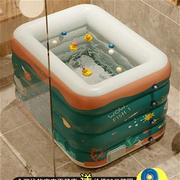 自动充气婴儿宝宝游泳池家用折叠加厚儿童游泳桶充气泳池浴缸浴盆