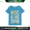 香港直邮MOSCHINO 女士蓝色印花短袖T恤 A6302-2109-317