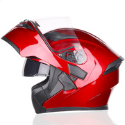 酷骑宝电动摩托车全盔蓝牙，智能揭面盔，男女双镜片机车头盔灰带尾翼