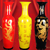 景德镇陶瓷器红色龙凤中式玄关，摆件落地客厅，花瓶特大号工艺品送礼