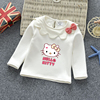 小女童宝宝加绒T恤长袖娃娃领上衣服洋气可爱婴儿秋冬装1-3岁冬季