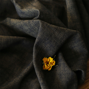 秋冬双色色织纯亚麻服装布料 西装外套加厚设计师质感面料垂