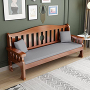 实木沙发组合小户型简约休闲客厅卧室阳台，新中式木质沙发靠背长椅