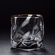 创意威士忌酒杯水晶玻璃洋酒杯子ins风北欧式套装家用日本啤酒杯