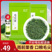 茗然毛尖茶2024新茶雨前春茶茶叶高山绿茶毛尖茶叶浓香耐泡自己喝