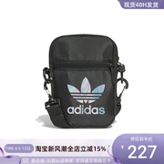 adidas阿迪达斯三叶草，男女印花logo偏光彩色单肩斜挎包gd4773