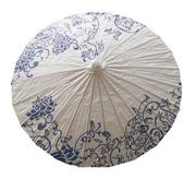 青花瓷古装纸伞古典伞舞台舞蹈，伞伞可挂红色流苏