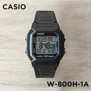 卡西欧手表casiow-800h-1a黑色复古户外运动休闲防水电子表