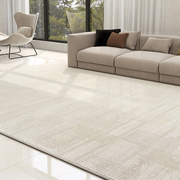 米色白色地毯客厅2024轻奢高级感摄影棚拍照原木风沙发茶几毯