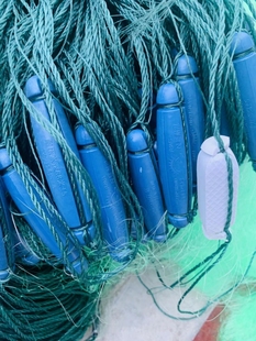 三层沉网进口综丝4-20米高粘网，塑料浮绳坠水库大鱼挂网渔网大全
