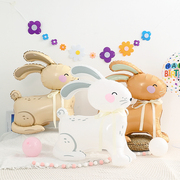 兔宝宝周岁生日主题动物，小兔子气球男女孩儿童，装饰派对场景布置