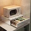 厨房置物架家用多功能微波炉烤箱架，小家电支撑托盘台面抽拉收纳架