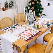 耶诞节装饰品创意可爱餐垫隔热垫餐桌饭厅咖啡厅节日布置用品
