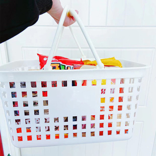 超市购物篮塑料手提篮子买菜篮洗衣篮脏衣篮置物篮零食篮收纳篮