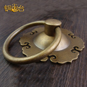铜雀中式仿古大门拉手纯铜，狮子头拉环抽屉柜，门把手复古装饰木门环