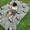 类a针织毛毯卡通熊猫儿童，午睡毯办公室沙发披肩盖毯休闲空调毯子