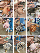 珠海长隆纪念品动物园，小公仔火烈鸟钥匙扣，长颈鹿挂件斑马圆形玩具