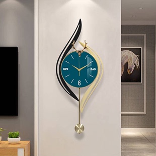 现代网红挂钟铁艺创意立体钟表，家用时尚免打孔简约上档次装饰表钟