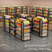 超市货架展示架双面中岛，货柜便利店零食母婴文具，产品样品展示货架