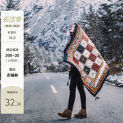 民族风波西米亚围巾披肩两用女秋冬天西藏丽江旅游拍照加长斗篷