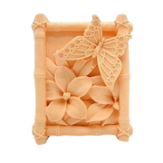 竹子蝴蝶自制手工皂模具 香皂模具 肥皂模具 食品级白色硅胶模具