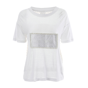 BABYGHOST设计师原创品牌女装合体织网蕾丝镂空半透明T恤