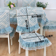 餐桌布椅套椅垫套装圆桌布，茶几布艺欧式餐桌椅子套罩现代简约家用