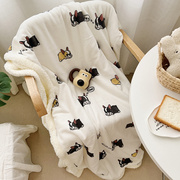 毛毯秋冬牛奶羊羔绒床上用儿童沙发午睡珊瑚绒毯子办公室空调盖毯