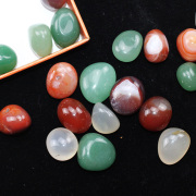 天然红绿白碎石五彩玛瑙水晶石头鱼缸装饰小摆件彩色宝石海洋石