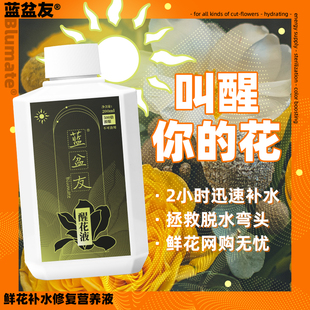 蓝盆友鲜花醒花液营养液玫瑰，百合通用型保鲜剂延长花期200ml瓶