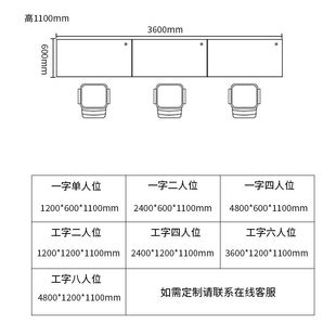 中伟办公桌组合职员办公桌屏风办公桌办公卡座工作位屏风隔断