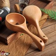 日式整木手柄米瓢实木量勺桑拿榉木水瓢日式北欧实木厨具用品
