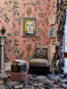 法式现代时尚轻奢粉红大花背景，墙纸个性定制壁画，卧室客厅无缝墙布