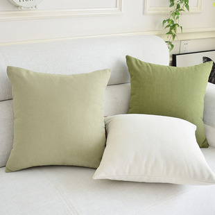 奶茶色雪尼尔抱枕套简约北欧风，咖棕色客厅沙发靠垫方形靠枕可拆洗