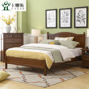 卡娜斯美式全实木儿童床1.21.35米单人床，次卧白蜡木高箱储物家具