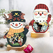 圣诞装饰diy儿童手工立体拼图麋鹿圣诞雪人摆件创意礼物圣诞节