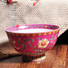 景德镇陶瓷器米饭碗中式家用骨瓷汤碗高脚仿古餐具单碗结婚做寿碗