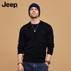 jeep毛衣男装同款2022年衣服吉普针织衫宽松纯色毛线衣