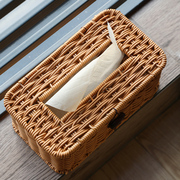 kens日式桌面纸巾盒抽纸收纳盒，家用客厅餐厅，茶几纸抽盒创意手工编