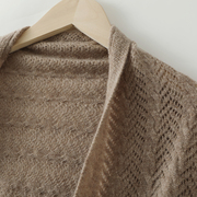 秋冬高端100%纯羊毛披肩，针织开衫围巾两用薄款外套，外搭空调衫